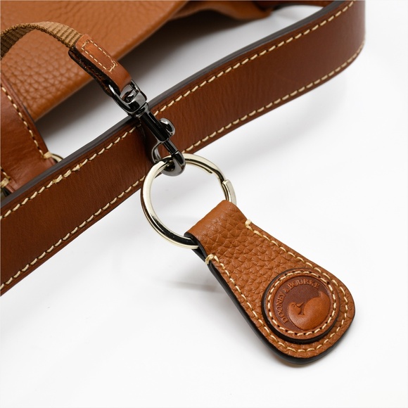 DOONEY & BOURKE Lucca Leather Logo Lock Hobo in Caramel - Picture 11 of 16